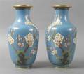 A Pair of Asian Cloisonne Vases
