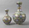 A Group of Two Asian Cloisonne Vases