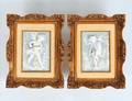 PAIR OF BISQUE PLAQUES