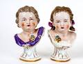 PAIR OF PORCELAIN BUSTS OF CHILDREN