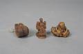 A Group of Three Wood Netsuke