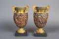 A Pair of Neoclassical Bronze Urns