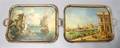 A Pair of Italian Tole Decorated Trays