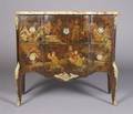 A Louis XVI Style Lacquered Gilt Metal Commode