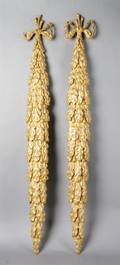 A Pair of Carved Giltwood Appliques