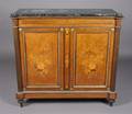 A Louis XVI Style Marquetry and Parquetry Cabinet