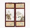 Pair of Chinese Porcelain  Ceramic Panels