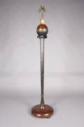 An Art Deco Mahogany and Parcel Gilt Floor Lamp