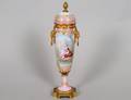 GILT BRONZE MOUNTED SEVRES PORCELAIN URN AND COVER