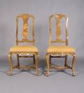 A Pair of Continental Fruitwood Side Chairs