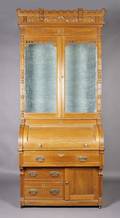 A Victorian RollTop Secretary Bookcase