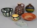 GROUP OF SIX ASSORTED CERAMIC VESSELS