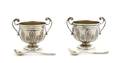 A Pair of English Sterling Silver Salts Birmingham