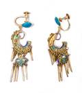 A Pair of Chinese Dragon Form Earrings