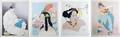 A Group of Four Woodblock Prints Paul Jacoulet