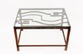 Cast Iron  Glass Top Coffee Table