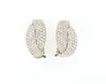 A Pair of 18 Karat White Gold and Diamond Earrings