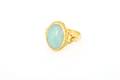 An 18 Karat Yellow Gold and Jade Ring