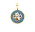 A 24 Karat Yellow Gold and Micromosaic Pendant Gurhan
