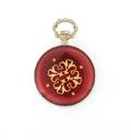 A Yellow Gold and Red Enamel Pocket Watch Arenda