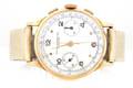 An 18 Karat Yellow Gold Wristwatch Baume  Mercier Chronograph 