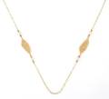 An 18 Karat Yellow Gold and Cultured Pearl Necklace