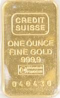 A One Ounce Fine Gold Credit Suisse Bar