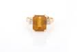 An 18 Karat Yellow Gold Diamond and Citrine Ring