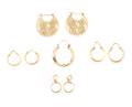 A Group of 14 Karat Yellow Gold Earrings