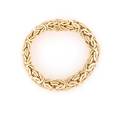 An 18 Karat White and Yellow Gold Link Byzantine Chain Bracelet Italy