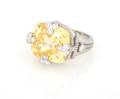 An 18 Karat White Gold Quartz and Diamond Ring Judith Ripka
