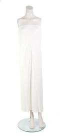 A Halston White Jersey Dress