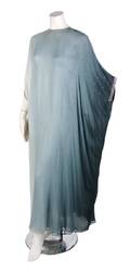 A Halston Silk Chiffon Blue Ombre Evening Gown