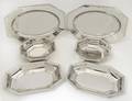 SET OF SIX JEAN DOUZON SILVER PLATED DISHES