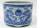 BLUE AND WHITE PORCELAIN JARDINIERE