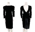 A Lanvin Black Velvet Dress