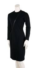 A Geoffrey Beene Black Wool Zipper Dress