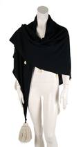 A Sonia Rykiel Black Wool Shawl