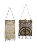 Two Steel Beaded Evening Bags