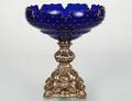 CONTINENTAL SILVER AND GLASS COMPOTE