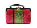 A Roberta di Camerino Red and Green Velvet Purse