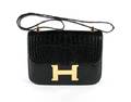 An Hermes Black Crocodile Constance