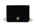 A Chanel Black Velvet Evening Bag