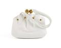 A Judith Leiber White Leather Purse
