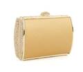 A Judith Leiber Champagne Satin Evening Clutch