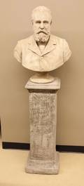 Carved Stone Bust of a Bearded Gentleman Signed
