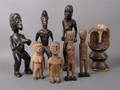 A Collection of Eight African Carved Figures