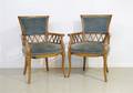 A Pair of Louis XV Style Walnut Armchairs