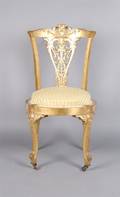 A Victorian Style Giltwood Chair