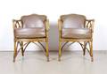 A Pair of Bamboo Style Armchairs